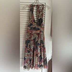 Adrianna Papell Multicolor Halter Maxi Dress